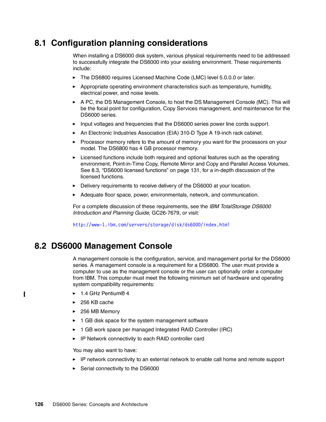 IBM DS6000 Series manual Configuration planning considerations, DS6000 Management Console 