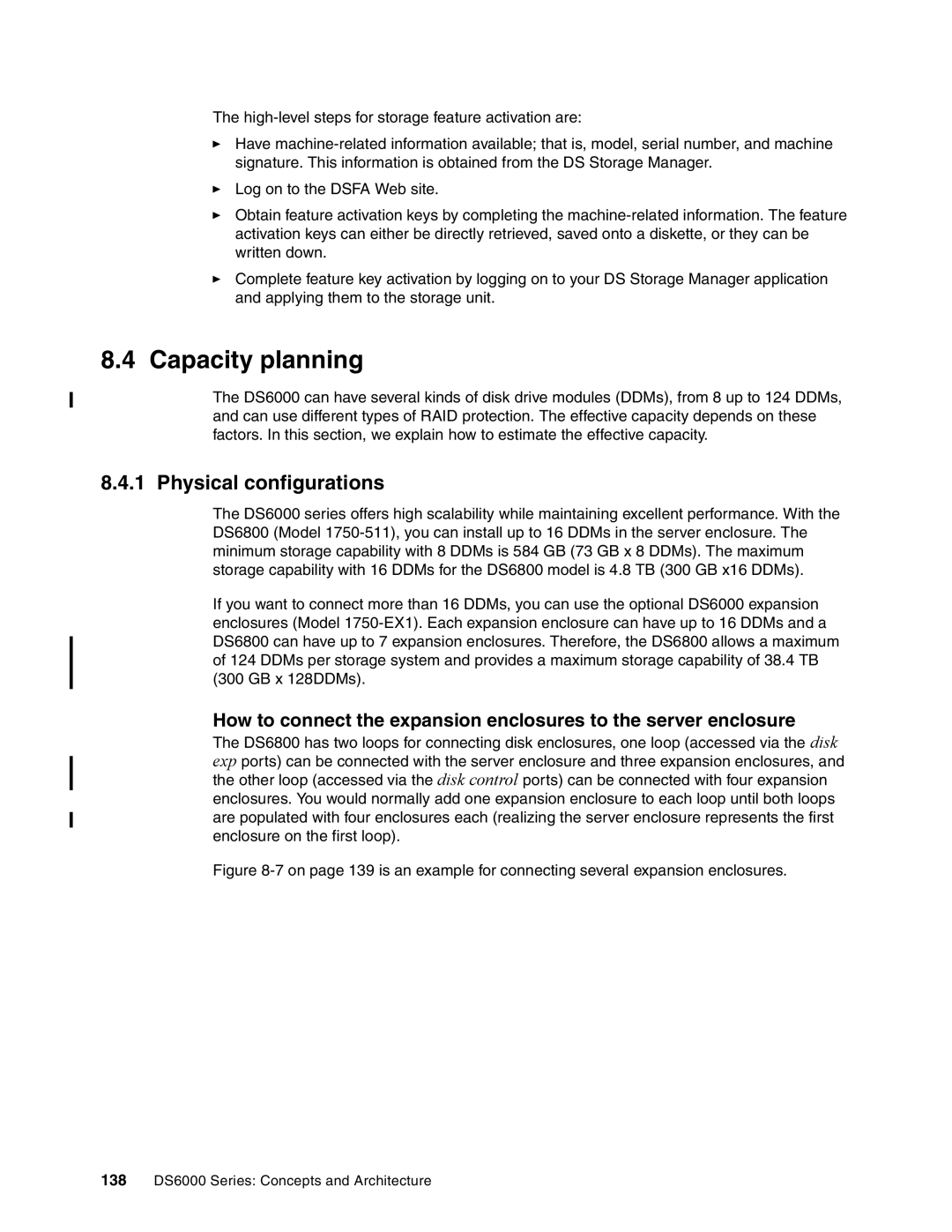 IBM DS6000 Series manual Capacity planning, Physical configurations 