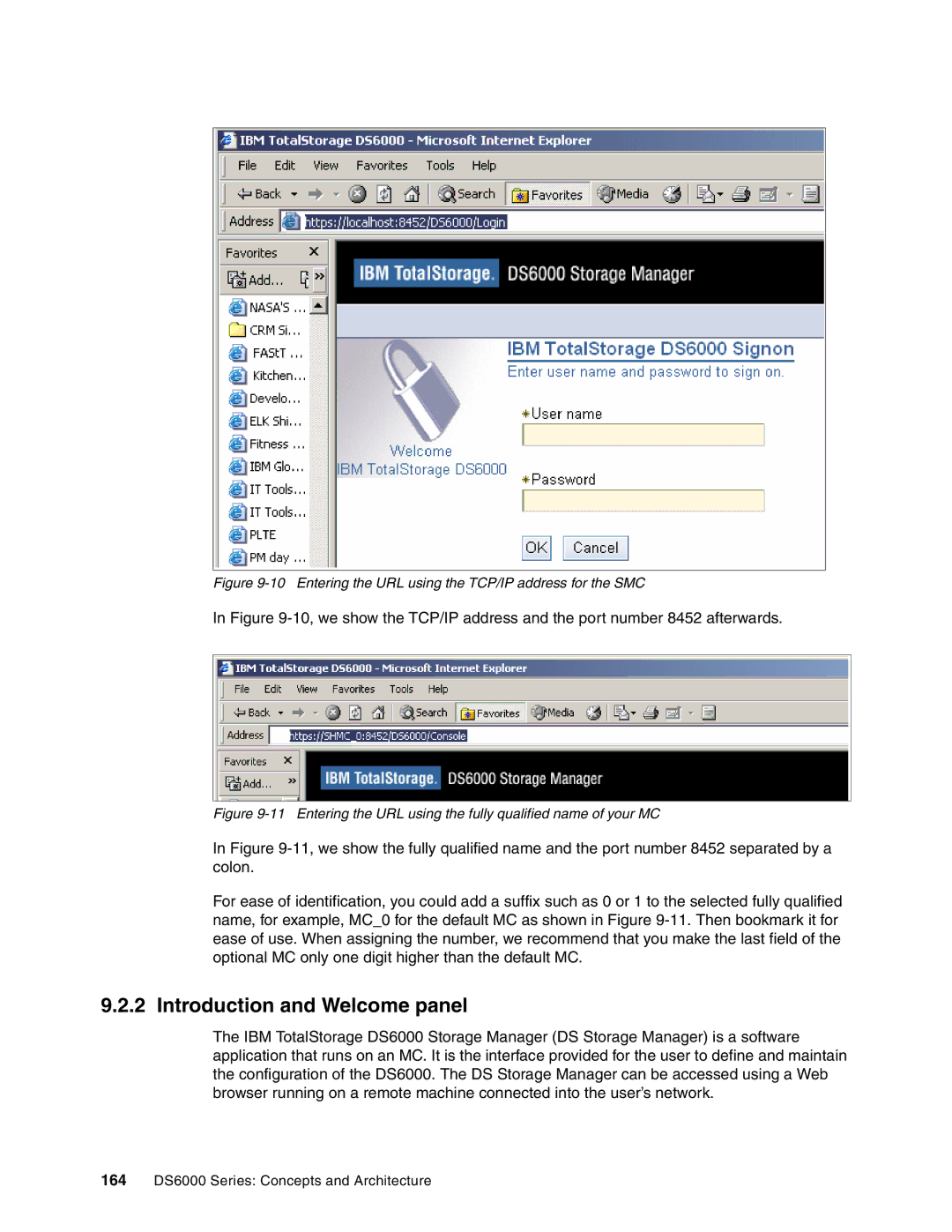 IBM DS6000 Series manual Introduction and Welcome panel, Entering the URL using the TCP/IP address for the SMC 