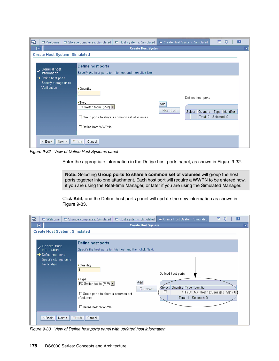 IBM DS6000 Series manual View of Define Host Systems panel 