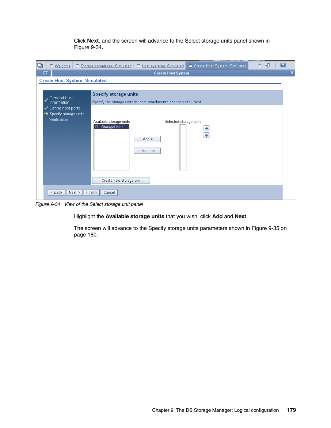 IBM DS6000 Series manual View of the Select storage unit panel 