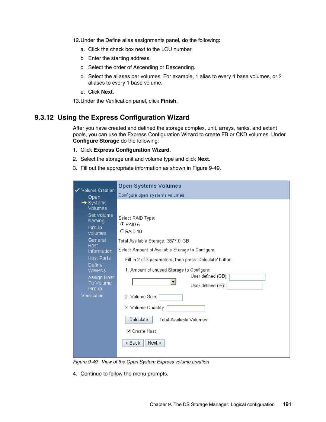 IBM DS6000 Series manual Using the Express Configuration Wizard, Click Express Configuration Wizard 