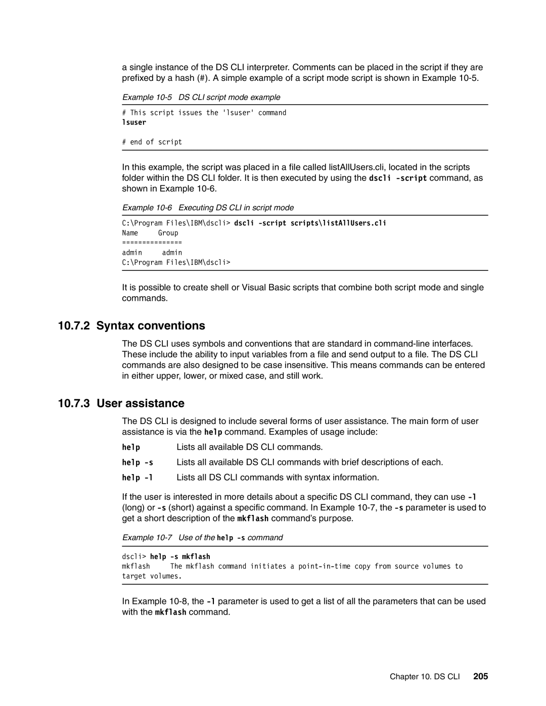 IBM DS6000 Series manual Syntax conventions, User assistance, Lists all available DS CLI commands 