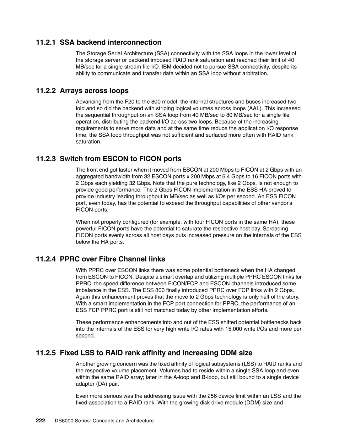 IBM DS6000 Series manual SSA backend interconnection, Arrays across loops, Switch from Escon to Ficon ports 