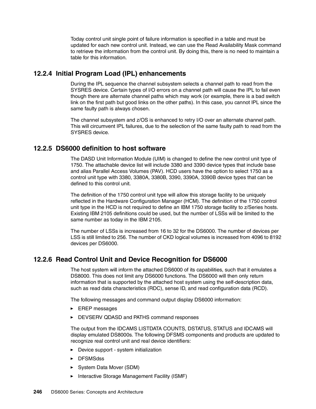 IBM DS6000 Series manual Initial Program Load IPL enhancements, 12.2.5 DS6000 definition to host software 