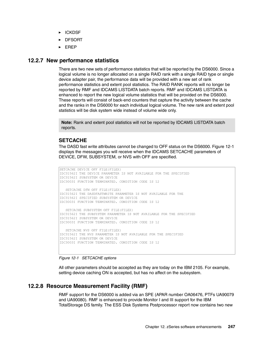 IBM DS6000 Series manual New performance statistics, Resource Measurement Facility RMF, 247 