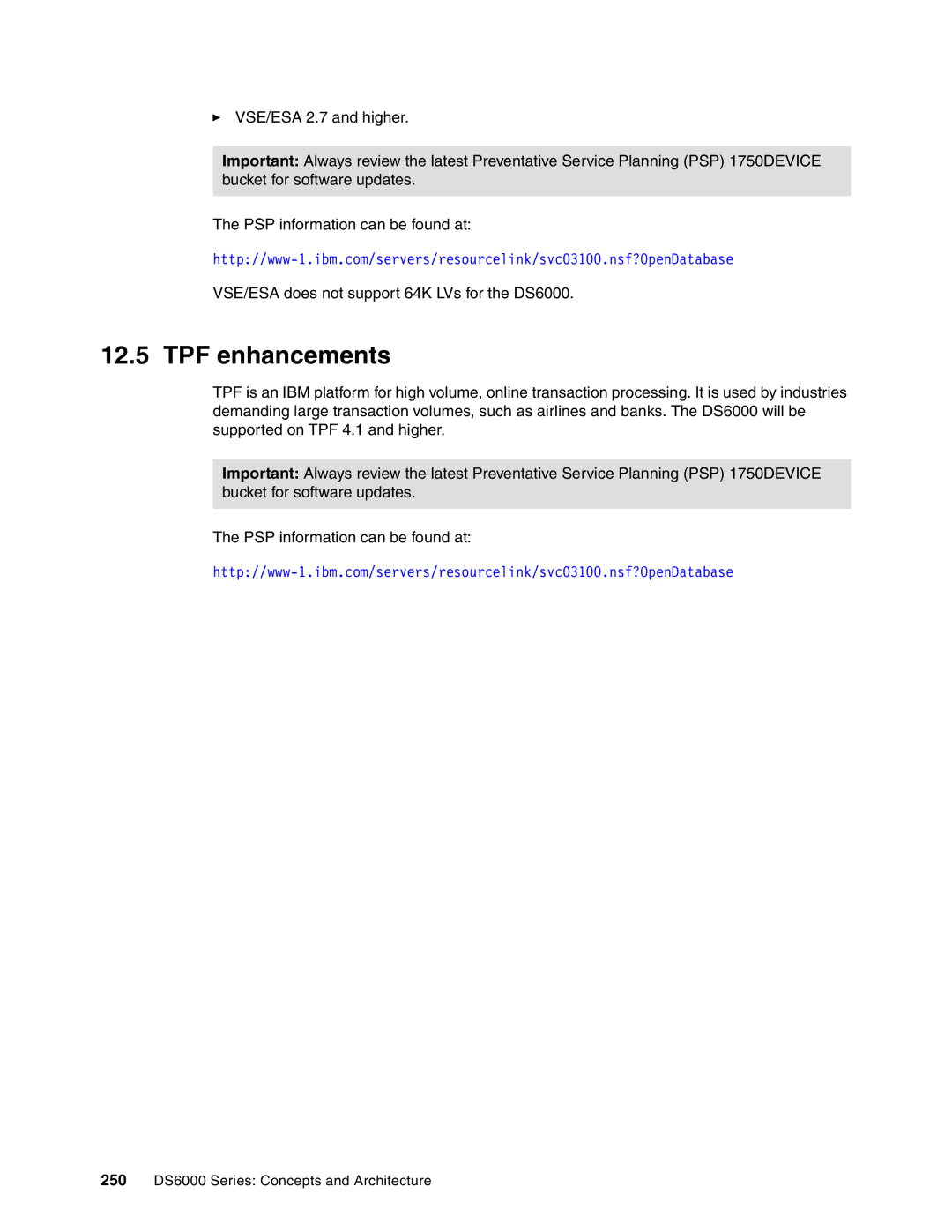 IBM DS6000 Series manual TPF enhancements 