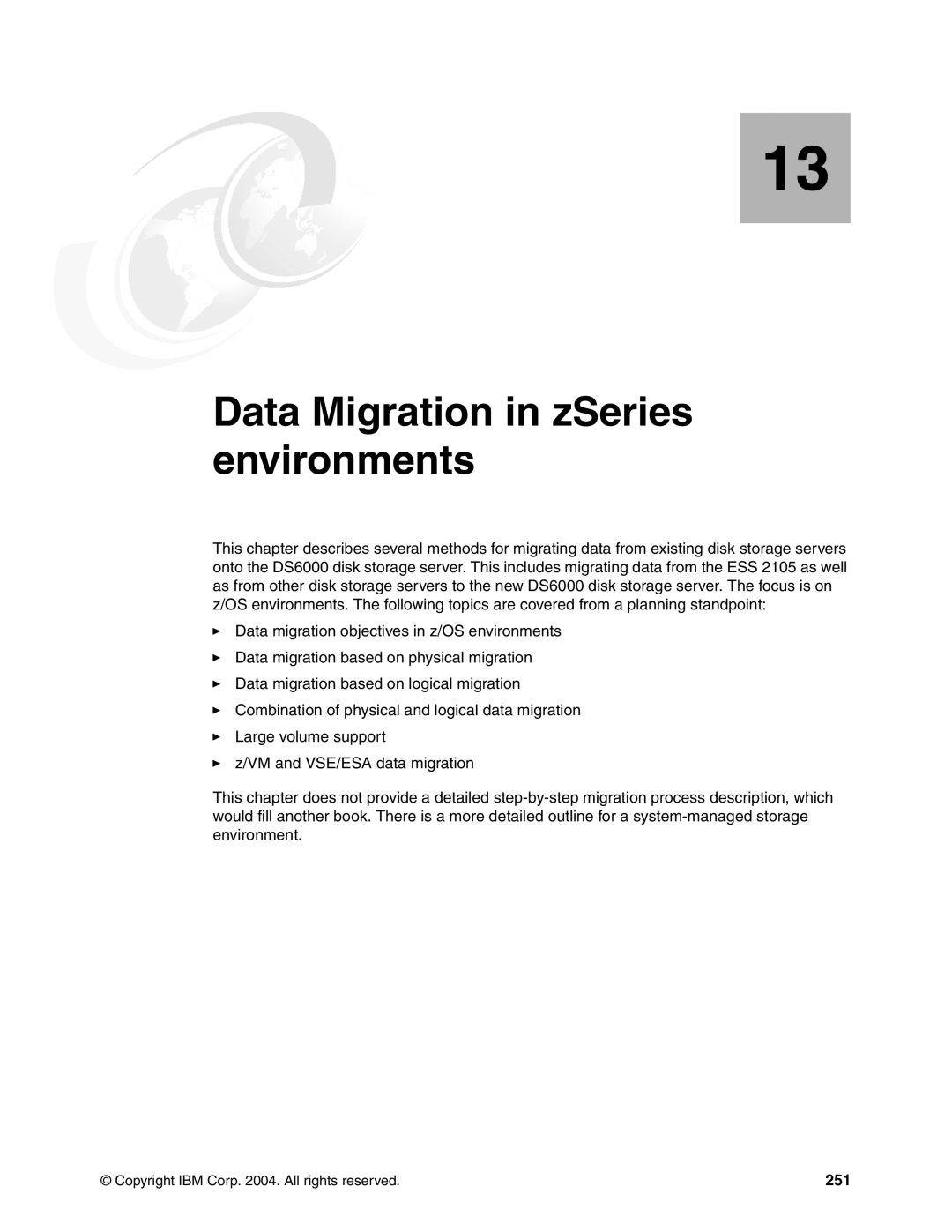 IBM DS6000 Series manual Data Migration in zSeries environments, 251 