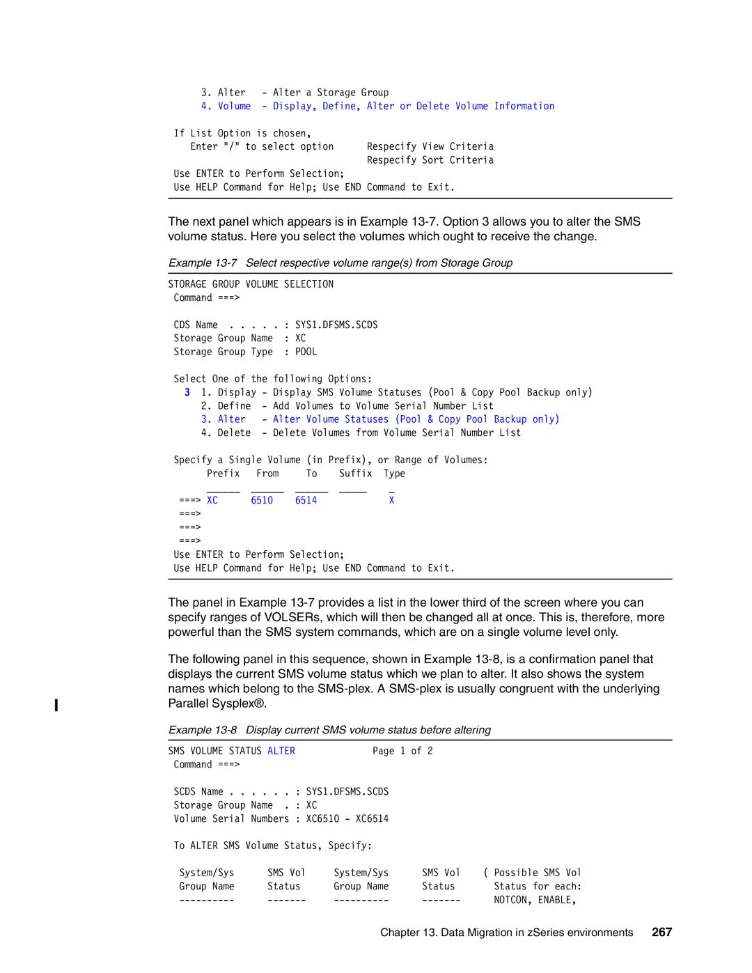 IBM DS6000 Series manual 267, Volume Display, Define Alter or Delete Volume Information 