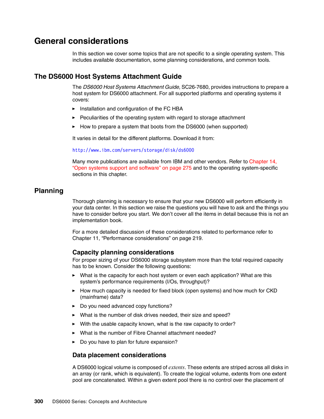 IBM DS6000 Series manual DS6000 Host Systems Attachment Guide, Planning, Capacity planning considerations 