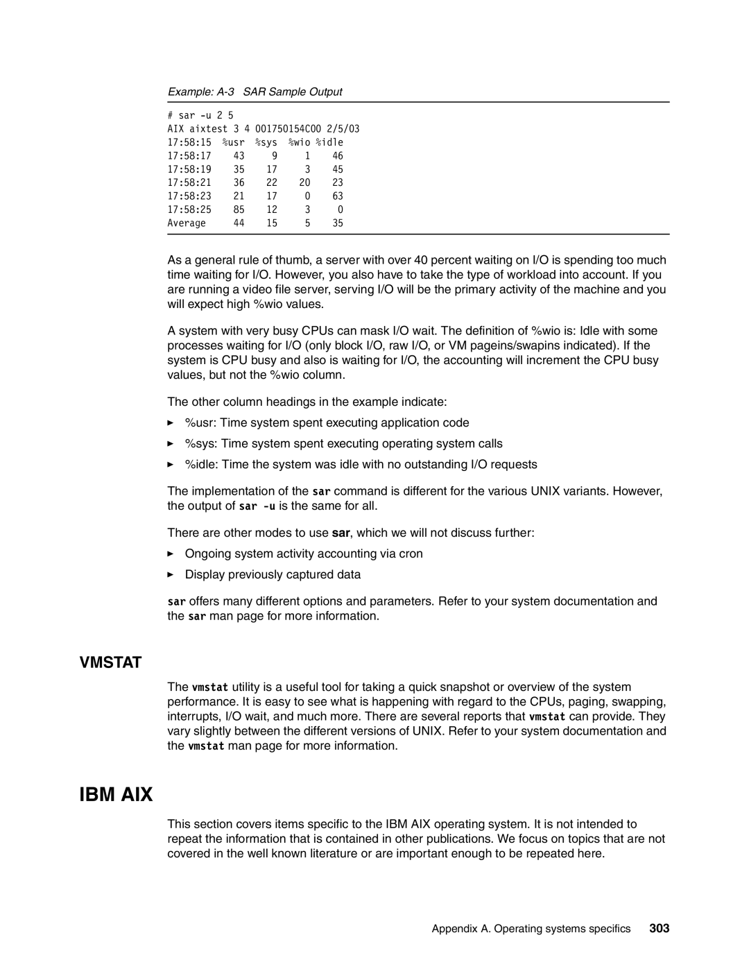 IBM DS6000 Series manual 303, Example A-3 SAR Sample Output 