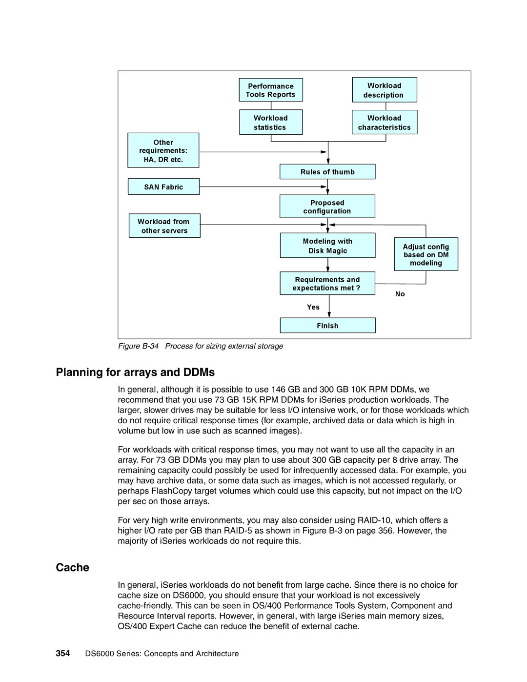 IBM DS6000 Series manual Planning for arrays and DDMs, Cache 