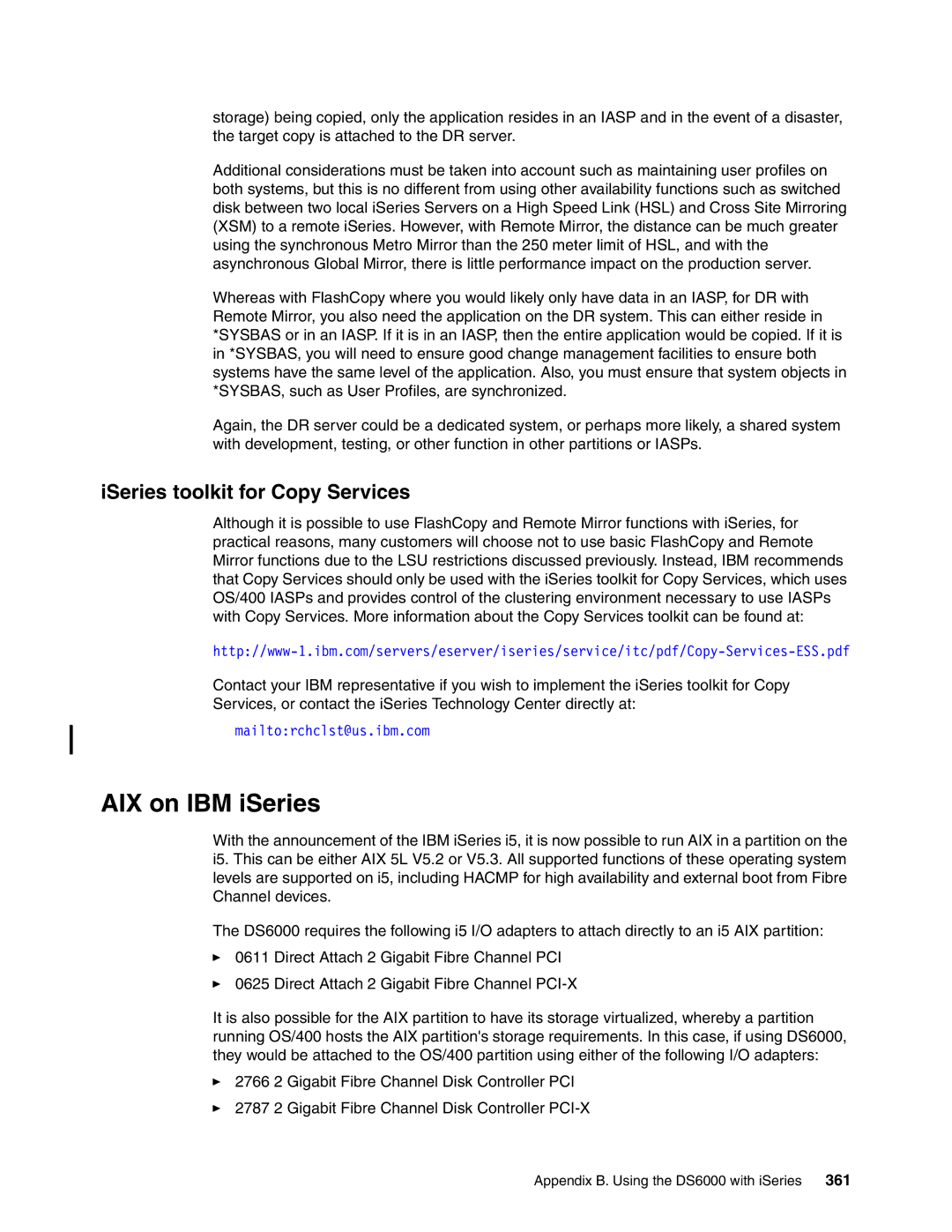 IBM DS6000 Series manual AIX on IBM iSeries, ISeries toolkit for Copy Services 