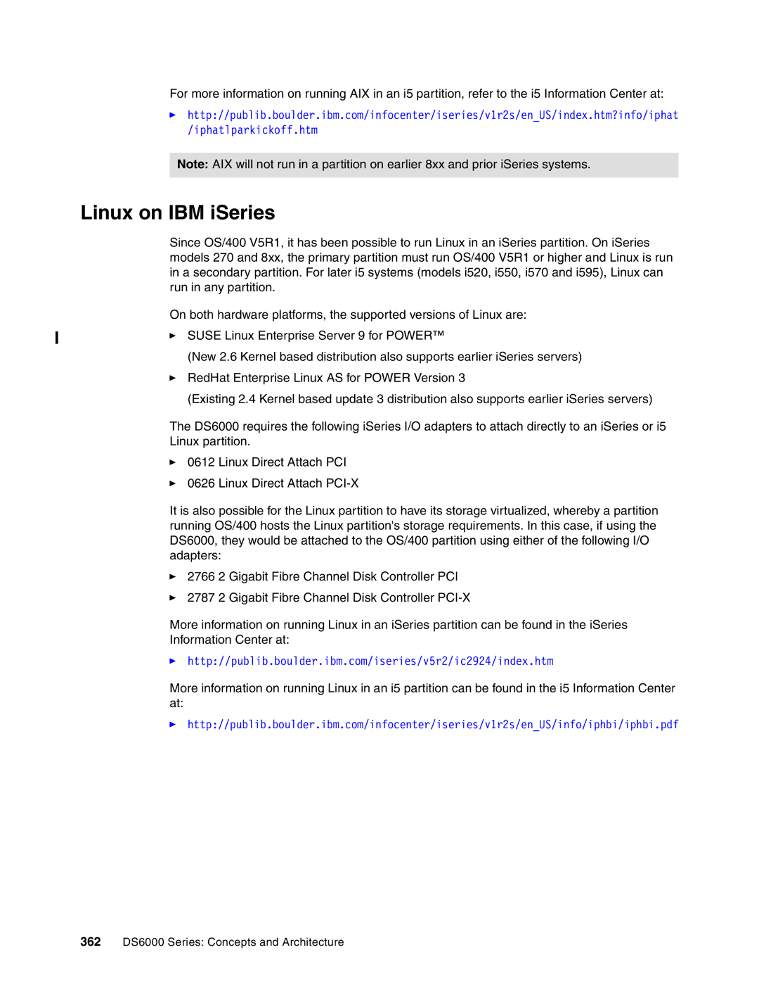 IBM DS6000 Series manual Linux on IBM iSeries 