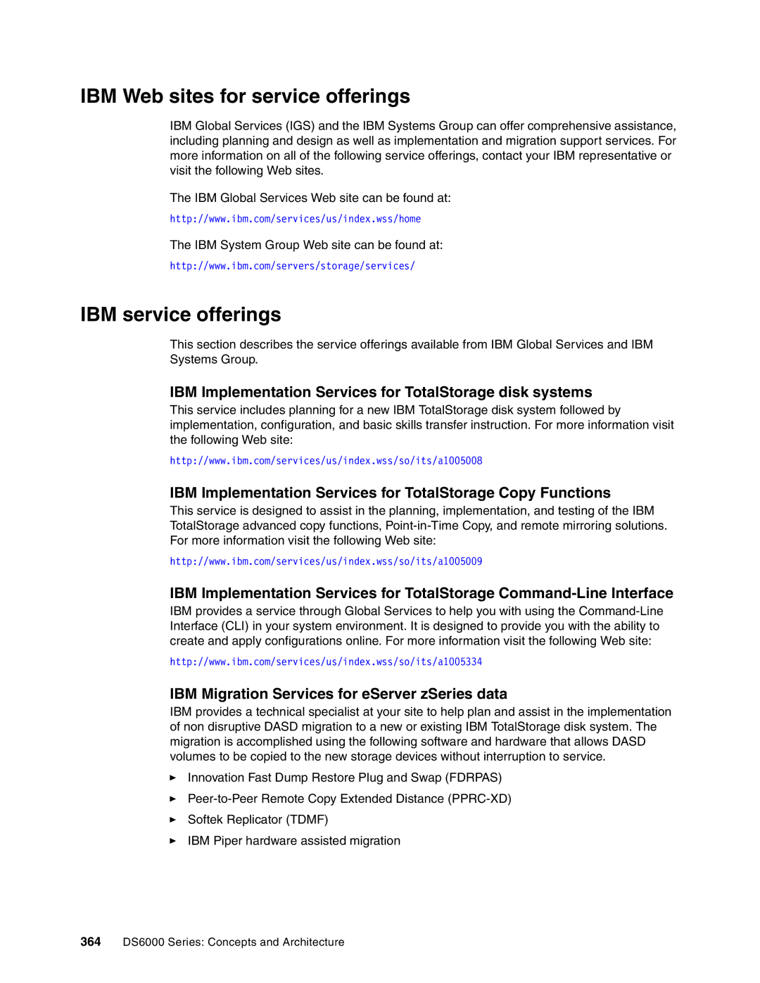 IBM DS6000 Series manual IBM Web sites for service offerings, IBM service offerings 