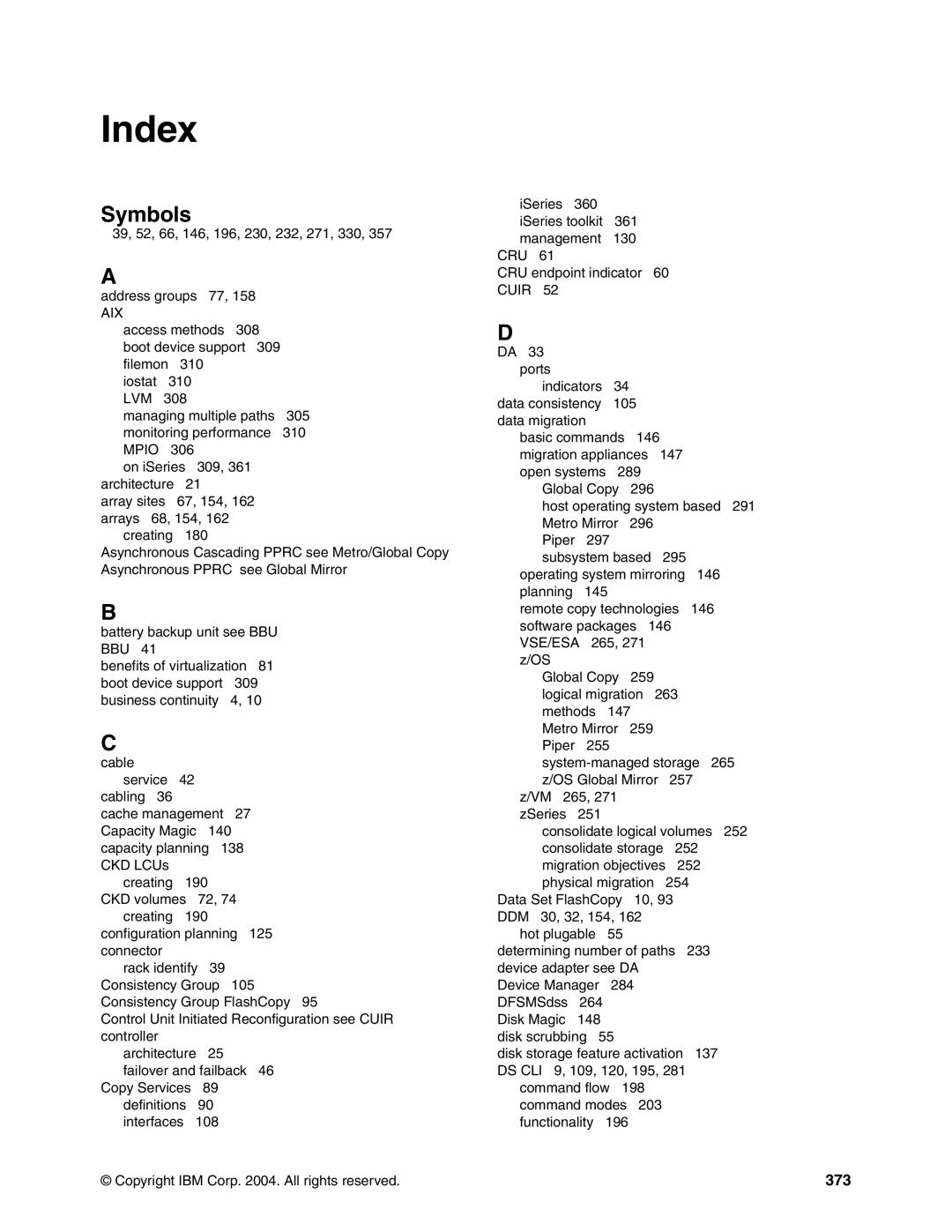 IBM DS6000 Series manual Index, 373 