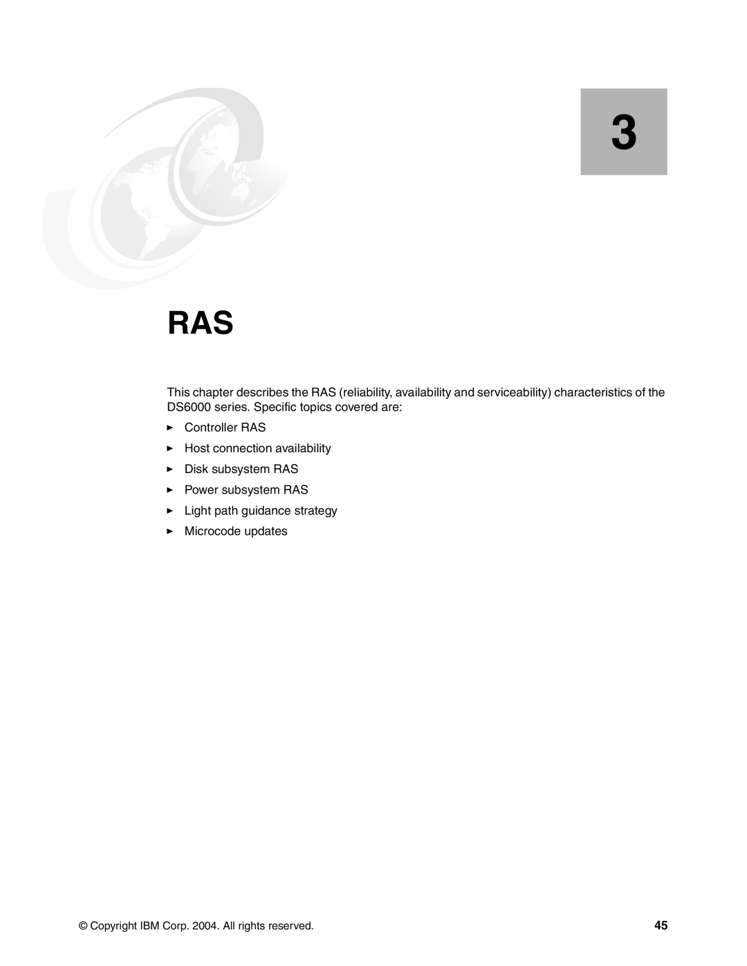 IBM DS6000 Series manual Ras 