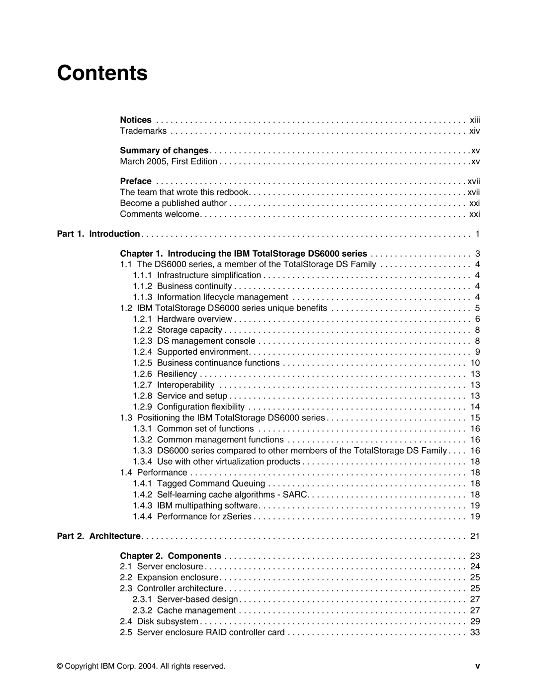 IBM DS6000 Series manual Contents 