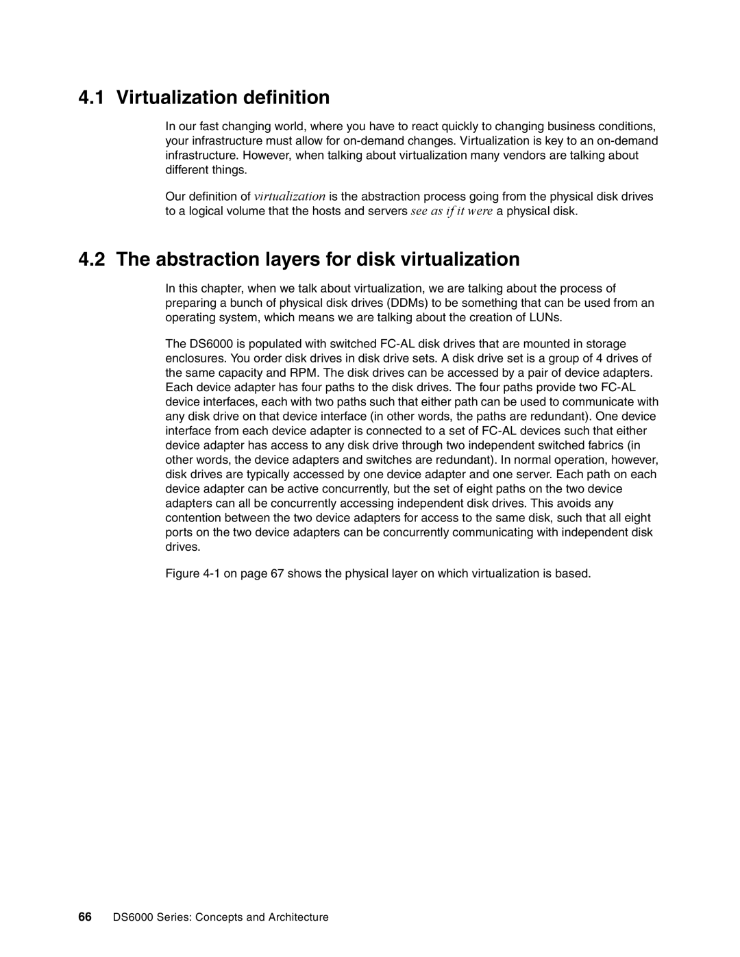 IBM DS6000 Series manual Virtualization definition, Abstraction layers for disk virtualization 