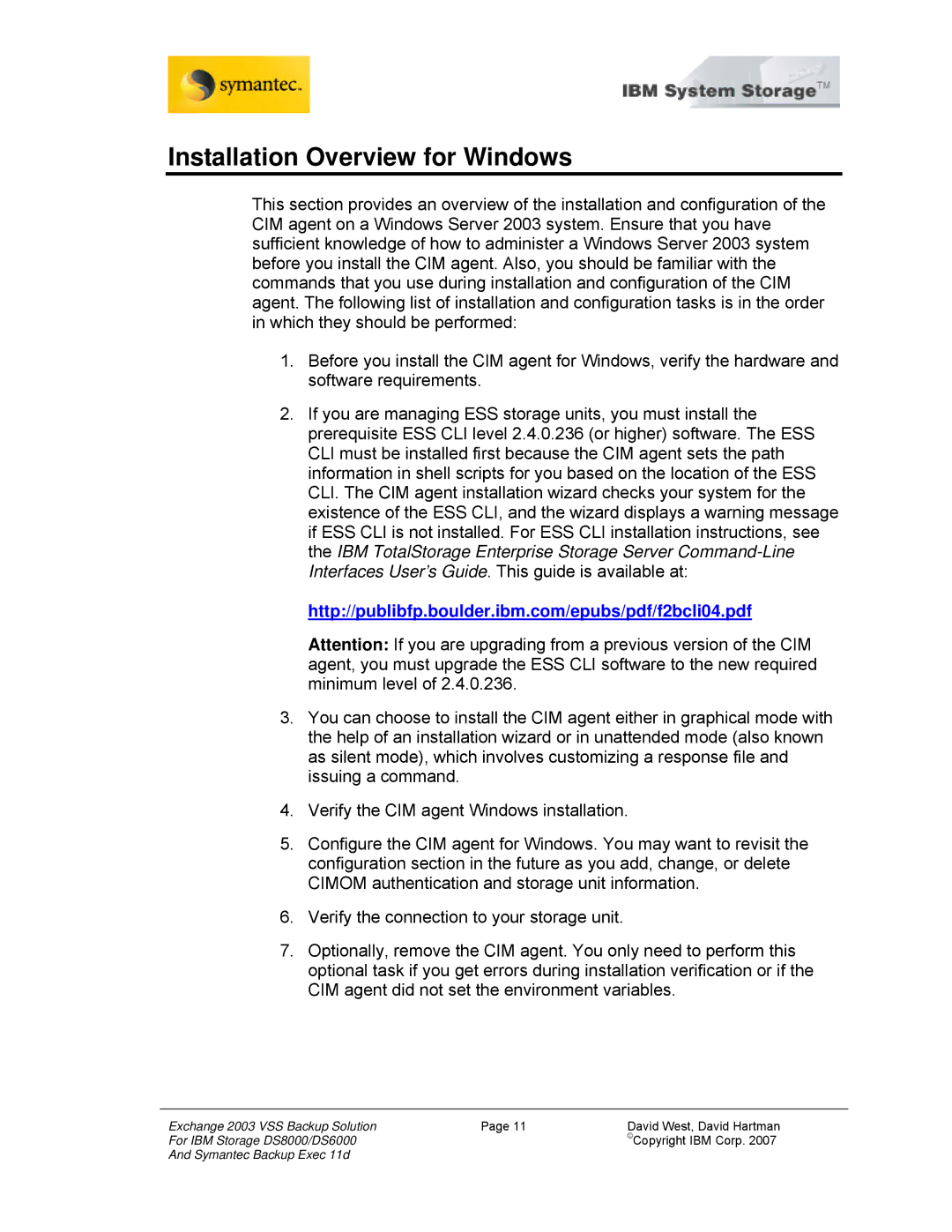 IBM DS6000, DS8000 manual Installation Overview for Windows 