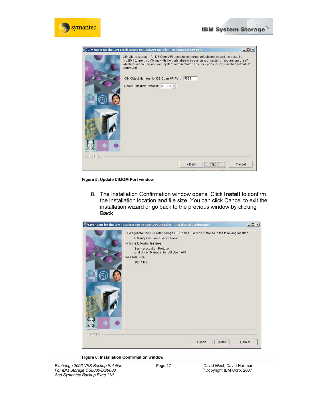 IBM DS6000, DS8000 manual Update Cimom Port window 