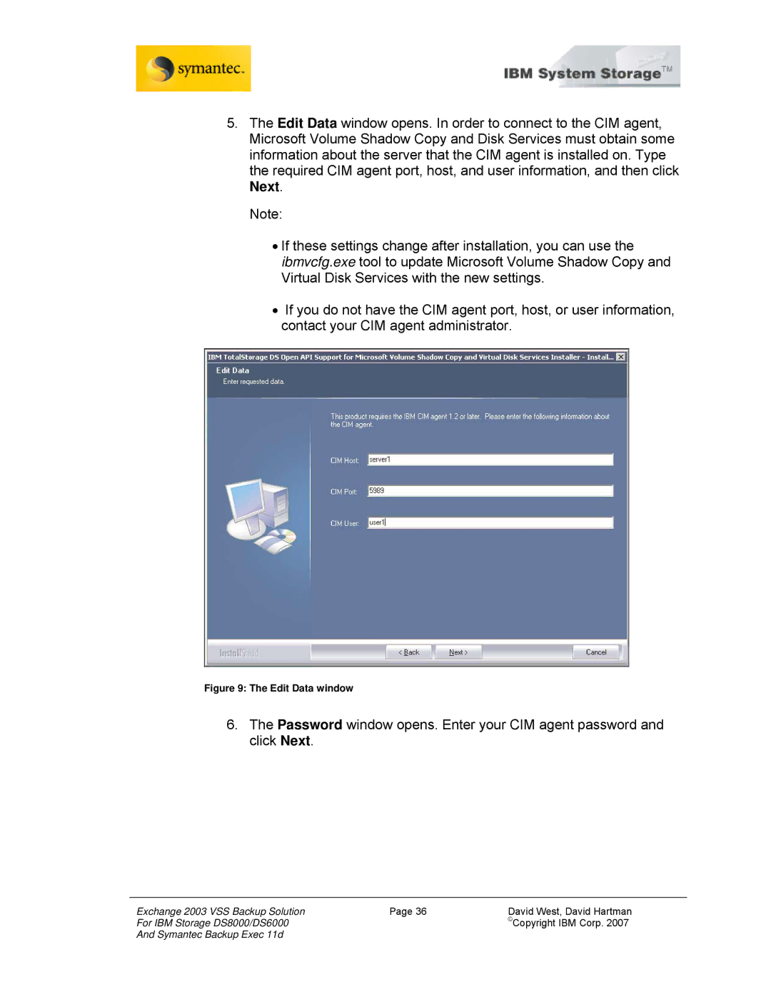 IBM DS8000, DS6000 manual Edit Data window 