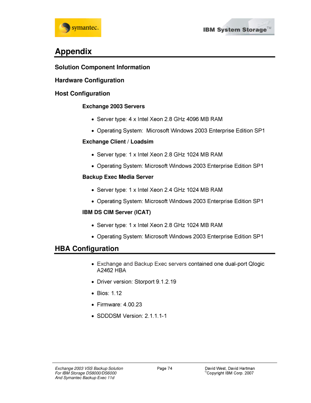 IBM DS8000, DS6000 manual Appendix, HBA Configuration 