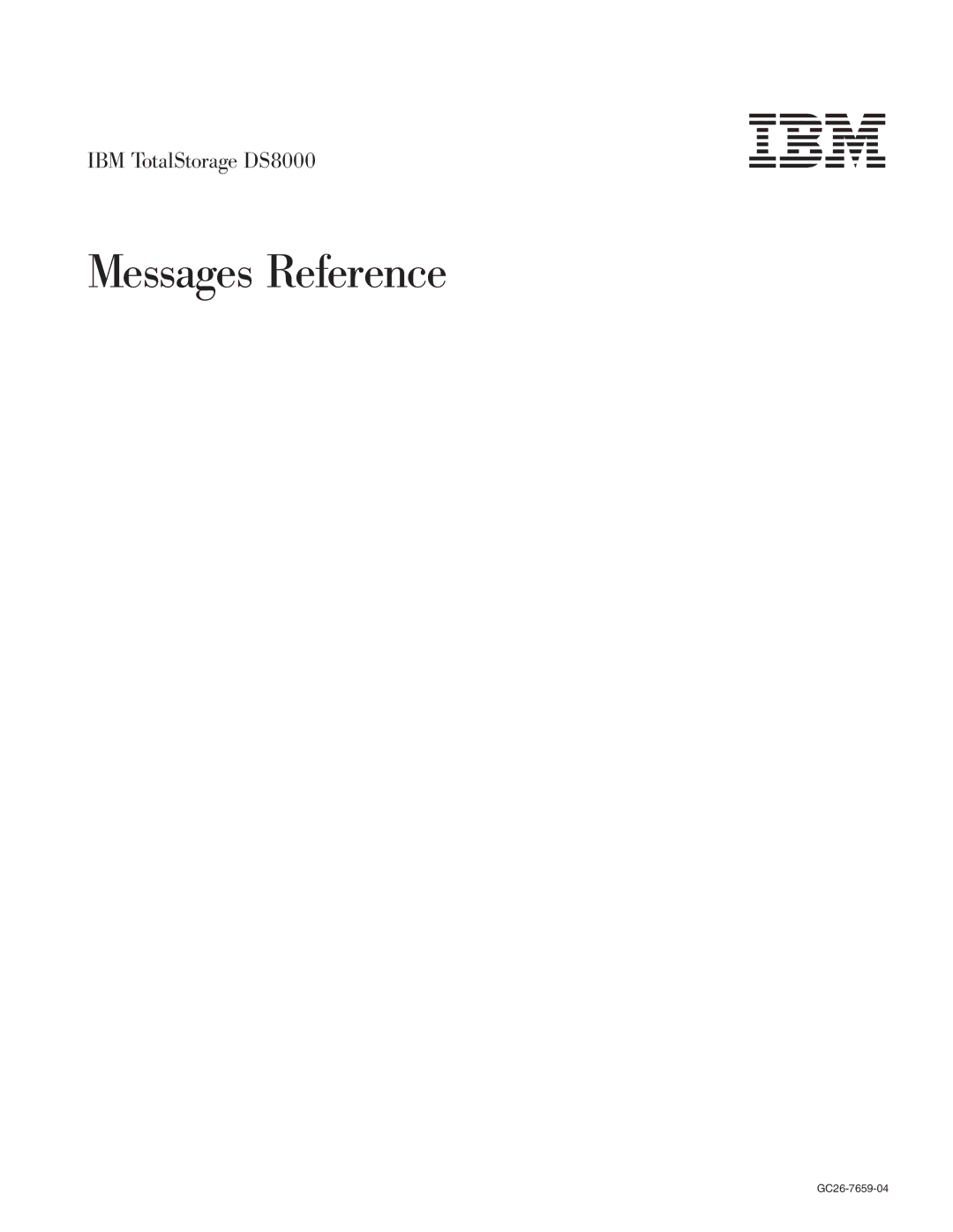 IBM DS8000 manual Messages Reference 