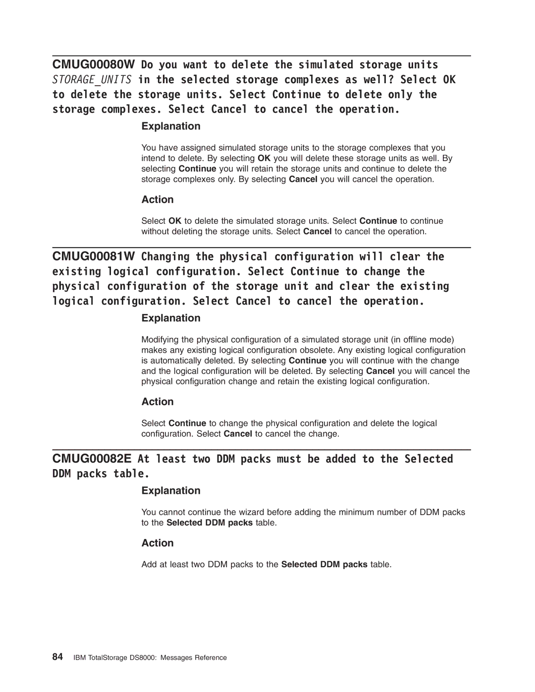 IBM DS8000 manual Add at least two DDM packs to the Selected DDM packs table 