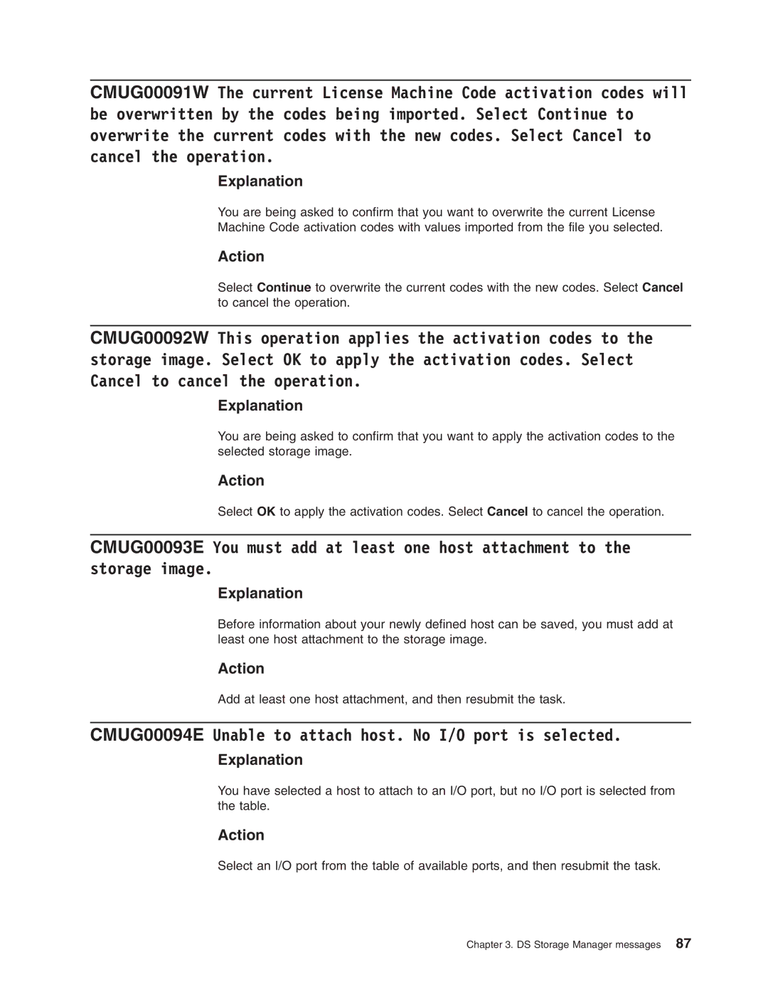 IBM DS8000 manual CMUG00094E Unable to attach host. No I/O port is selected 