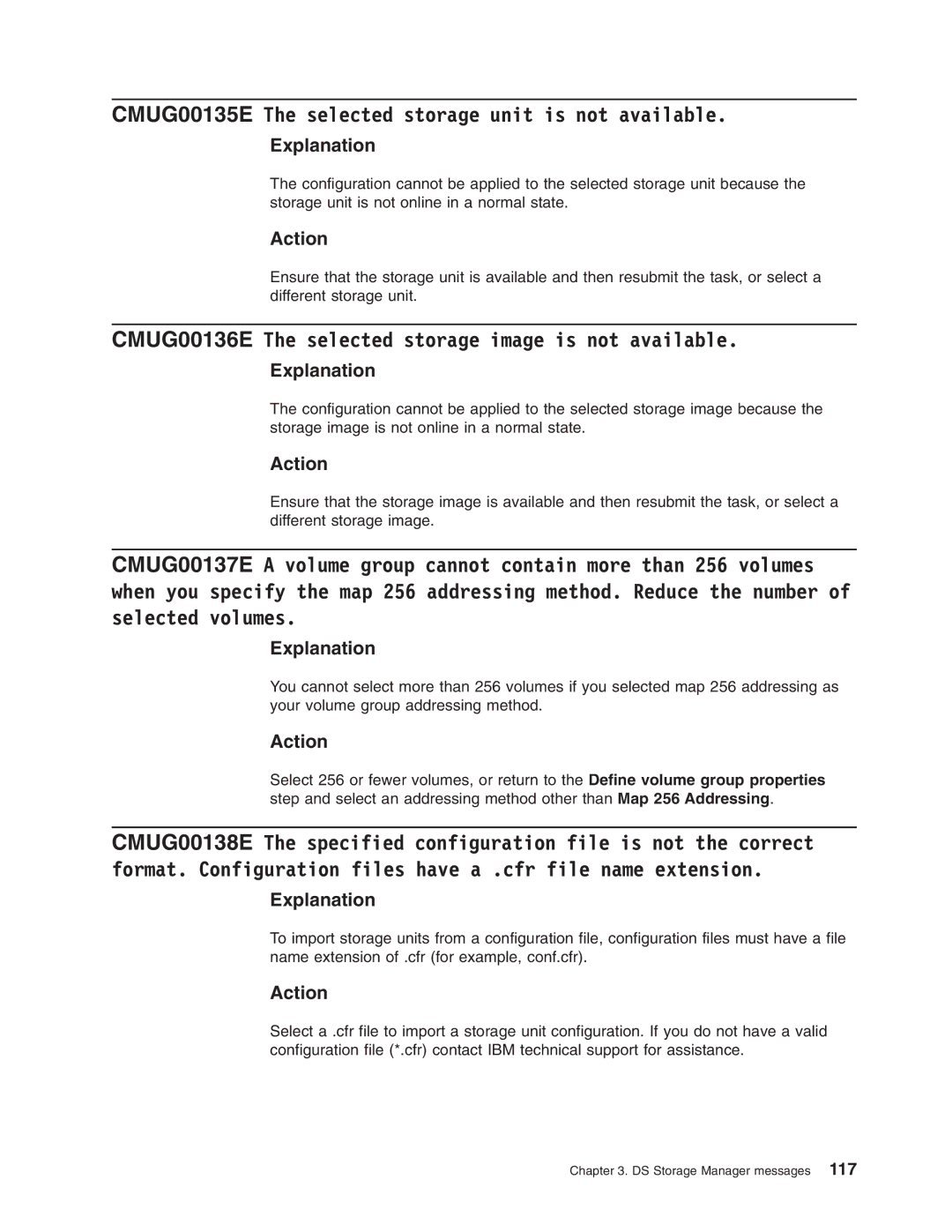 IBM DS8000 CMUG00135E The selected storage unit is not available, CMUG00136E The selected storage image is not available 