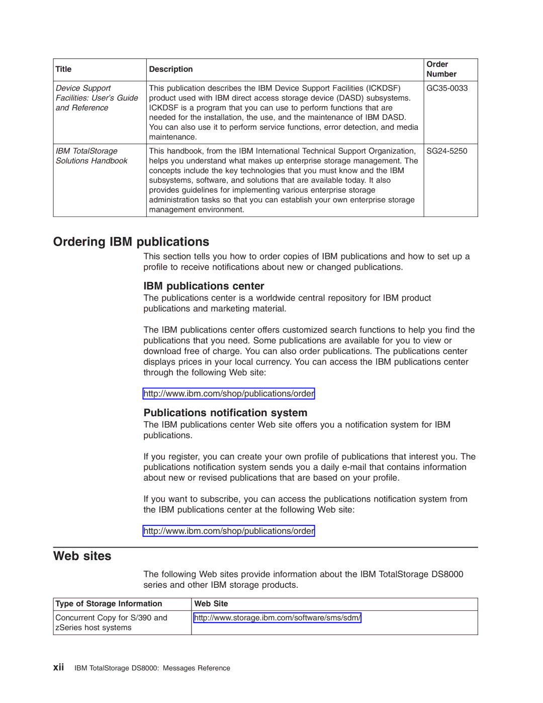 IBM DS8000 manual Ordering IBM publications 