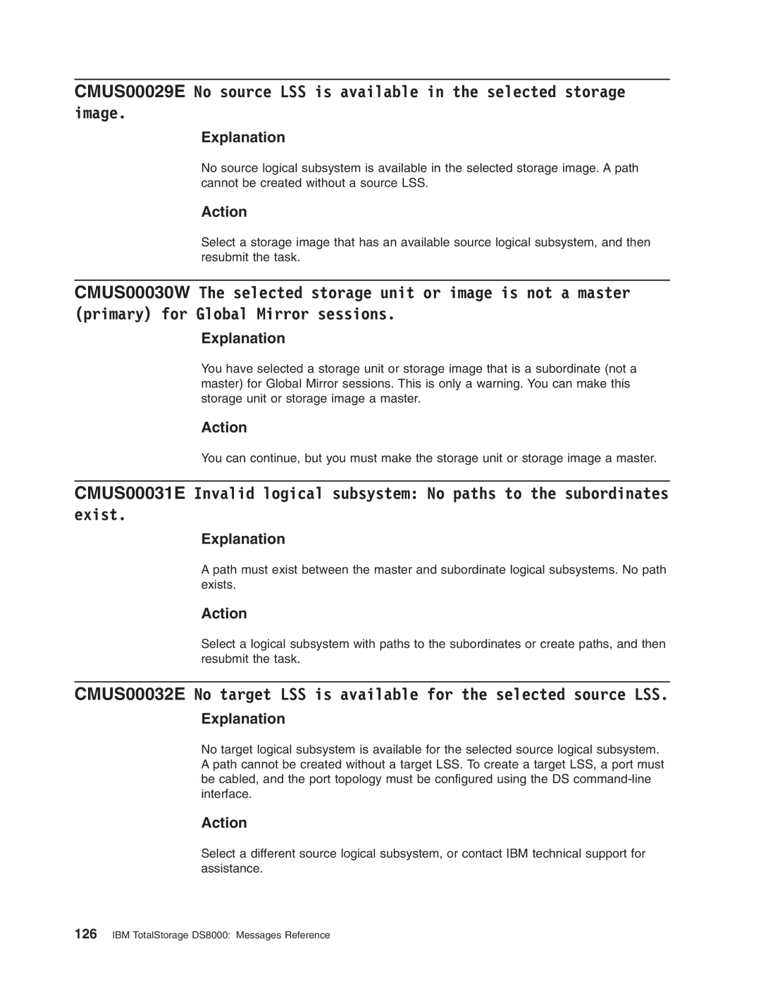 IBM DS8000 manual Explanation 