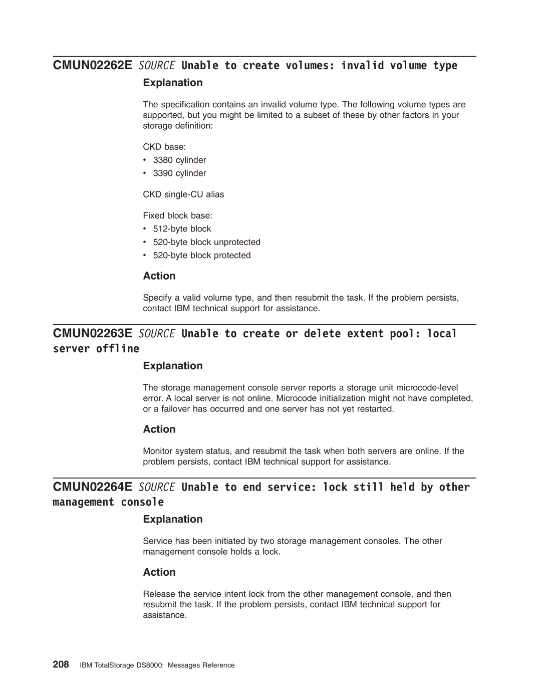 IBM DS8000 manual Explanation 