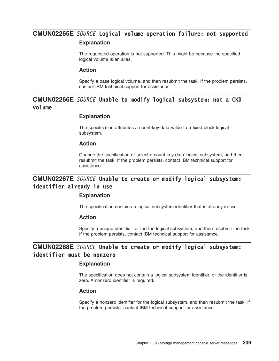 IBM DS8000 manual Explanation 