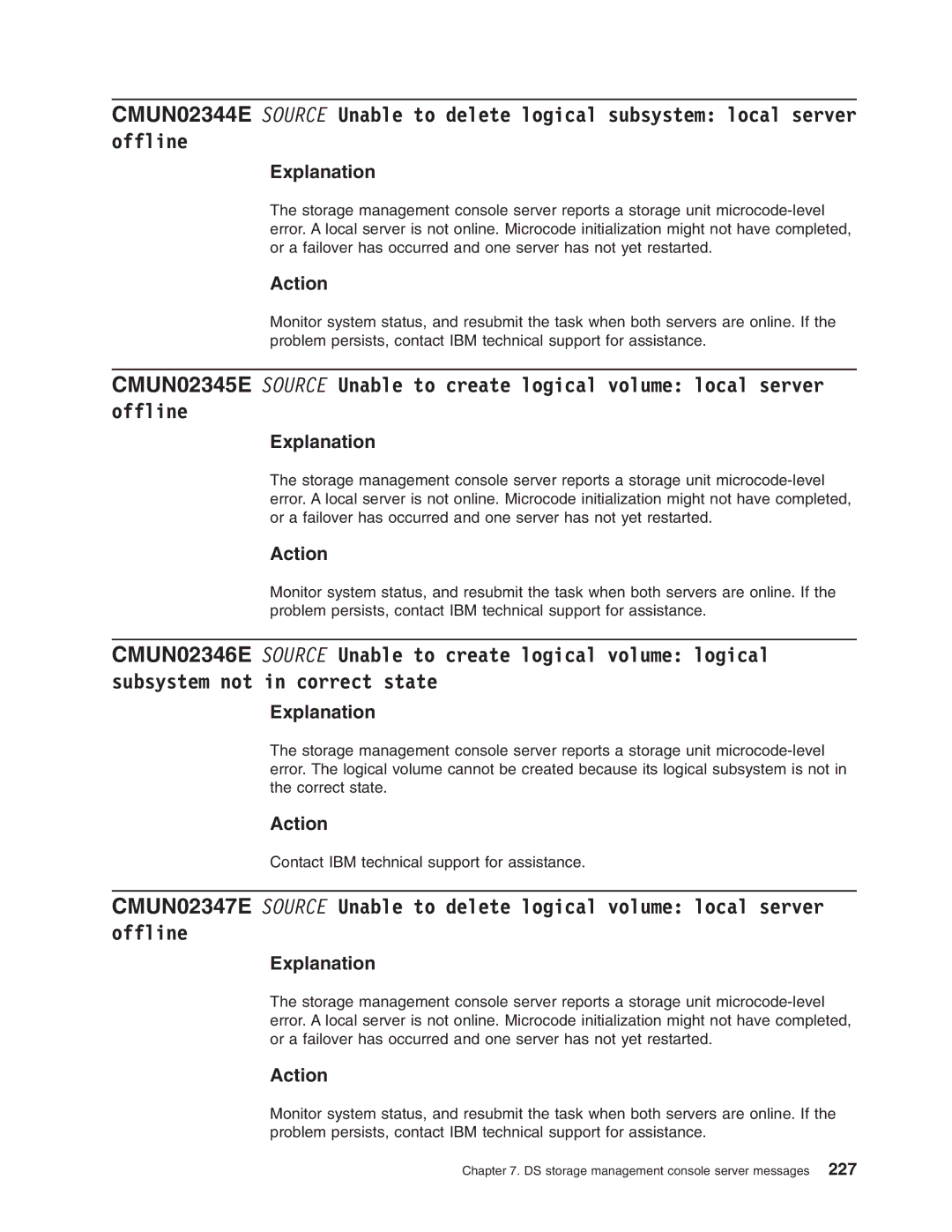 IBM DS8000 manual Explanation 