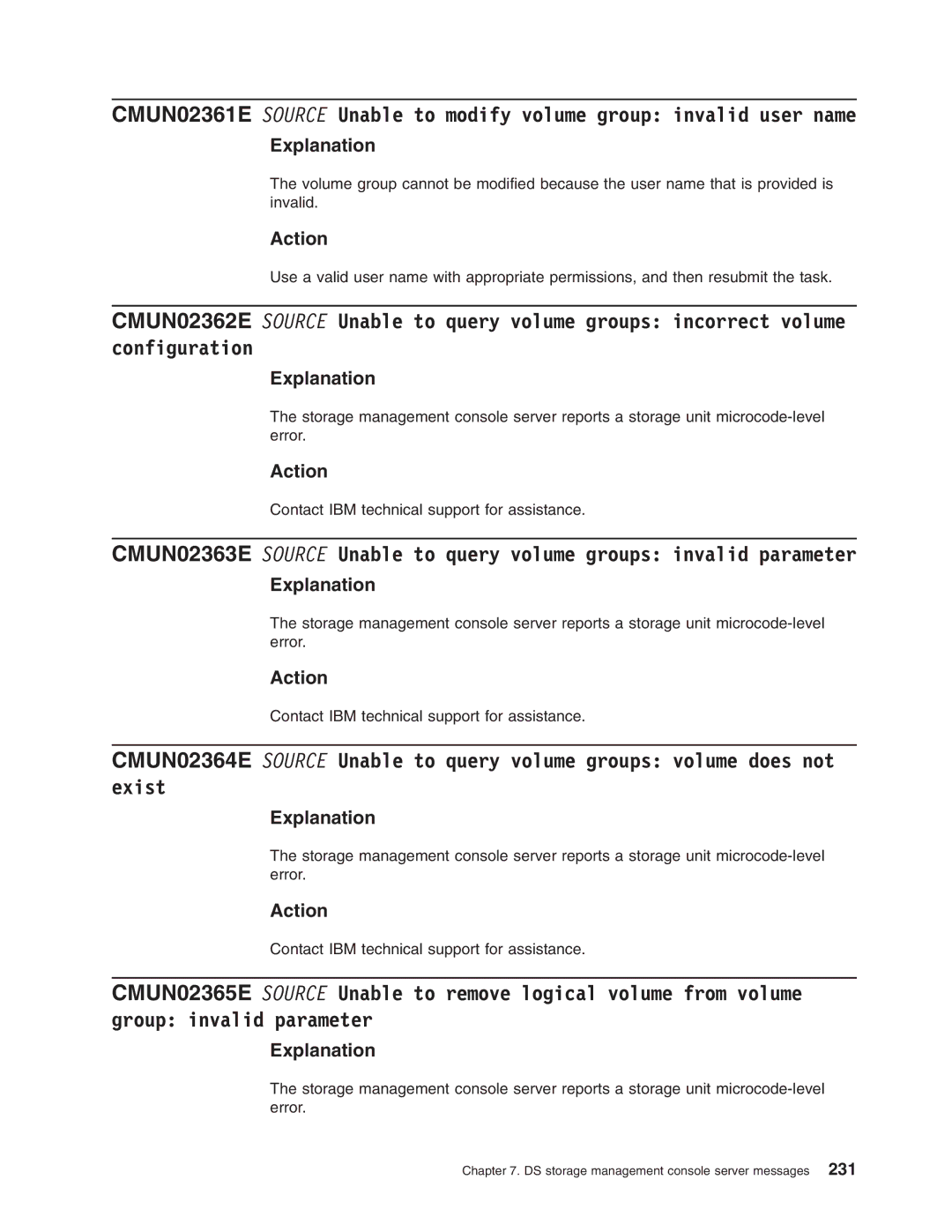 IBM DS8000 manual Explanation 