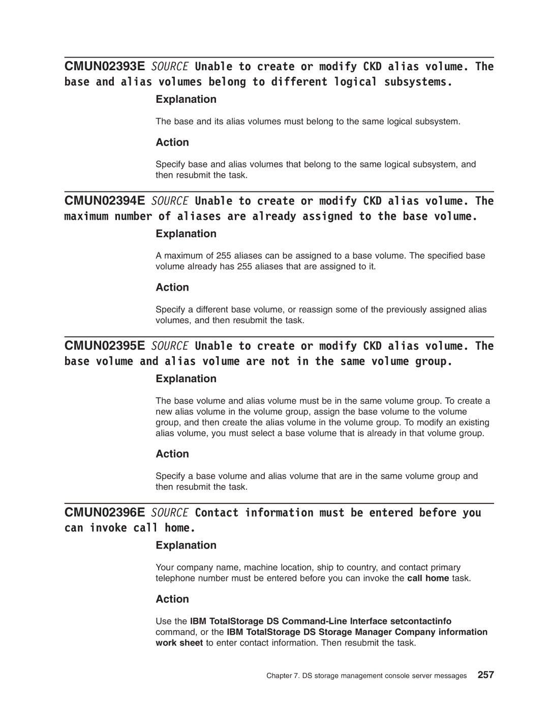 IBM DS8000 manual Explanation 