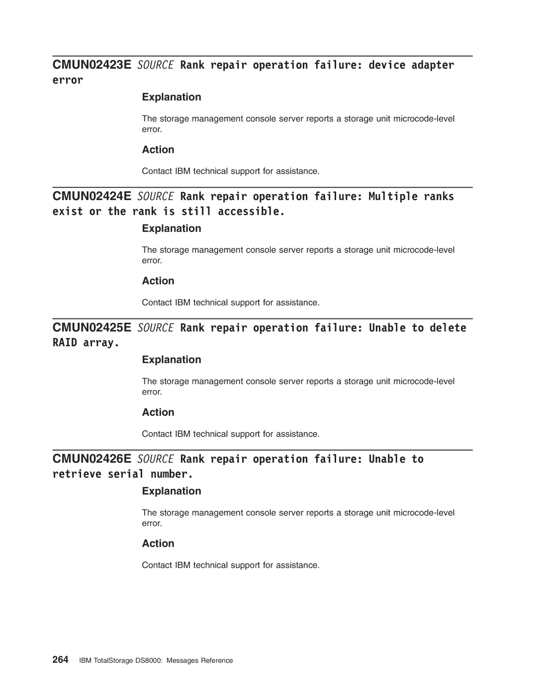 IBM DS8000 manual Explanation 