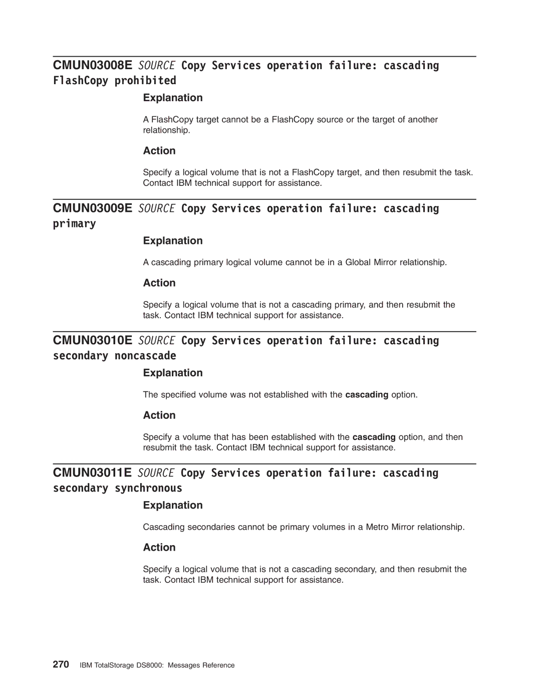 IBM DS8000 manual Explanation 