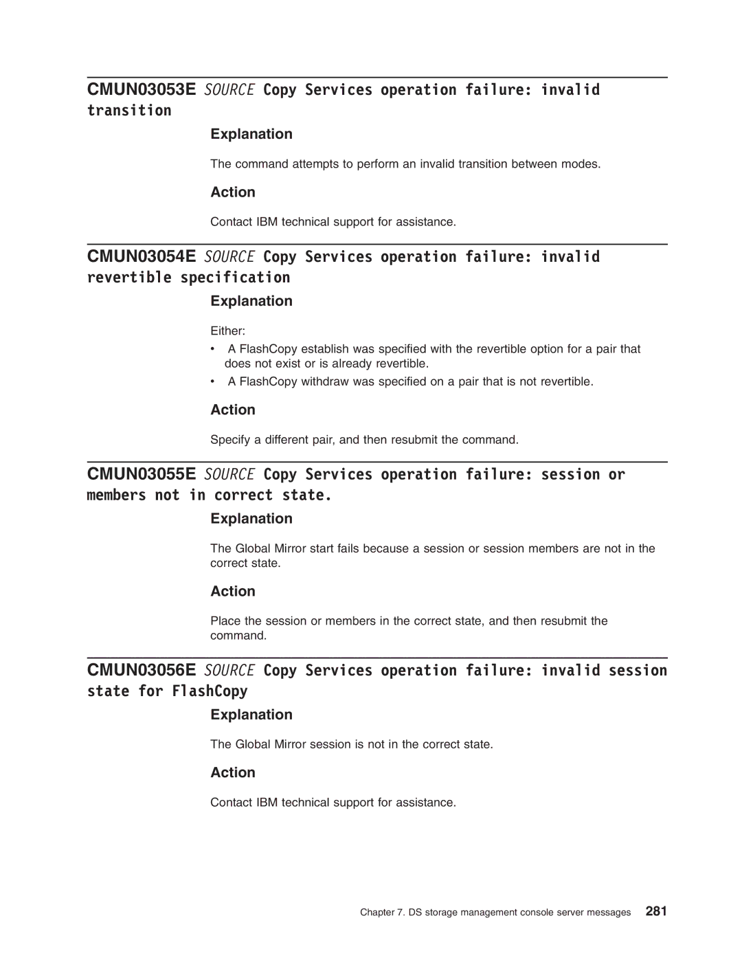 IBM DS8000 manual Specify a different pair, and then resubmit the command 