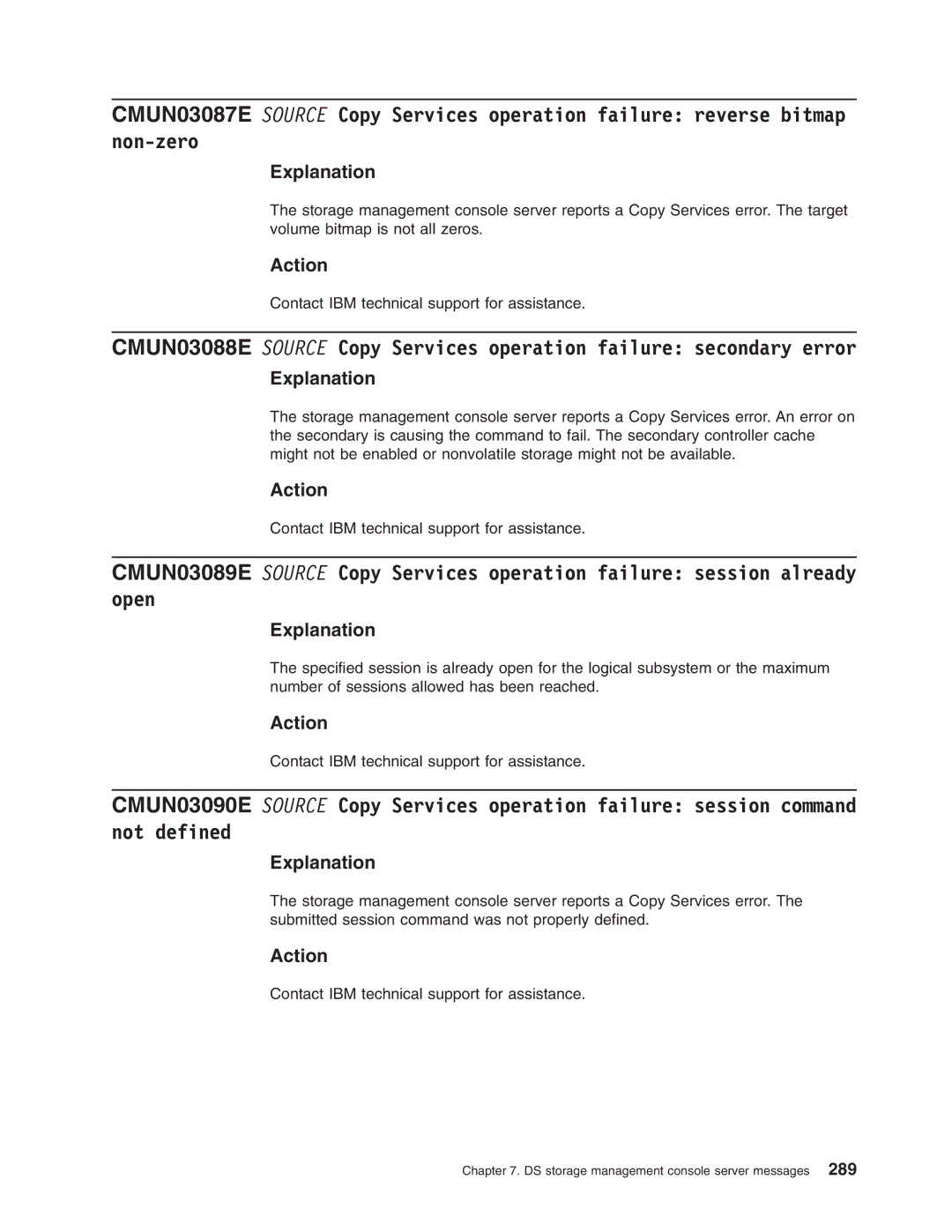 IBM DS8000 manual Explanation 