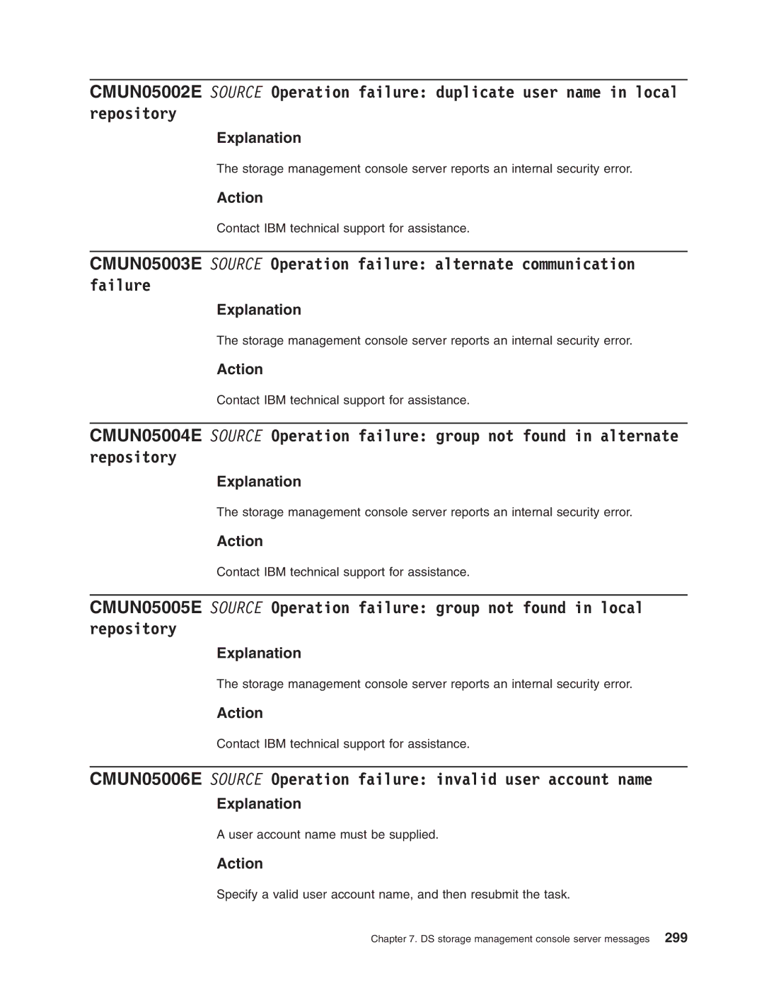 IBM DS8000 manual User account name must be supplied 