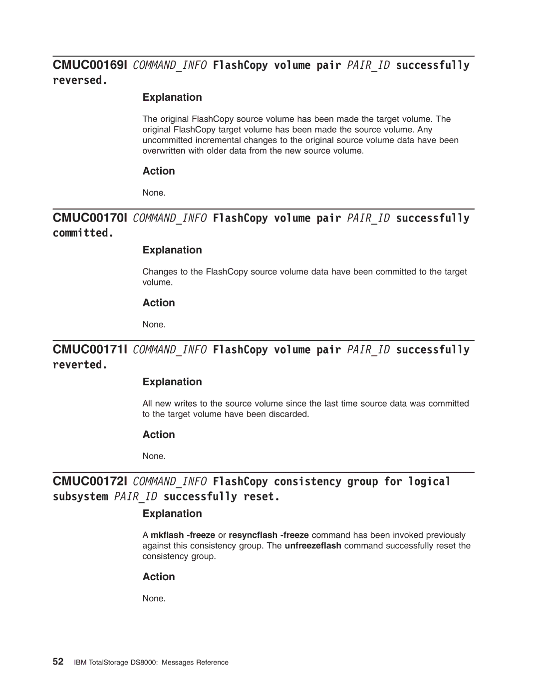 IBM DS8000 manual Explanation 