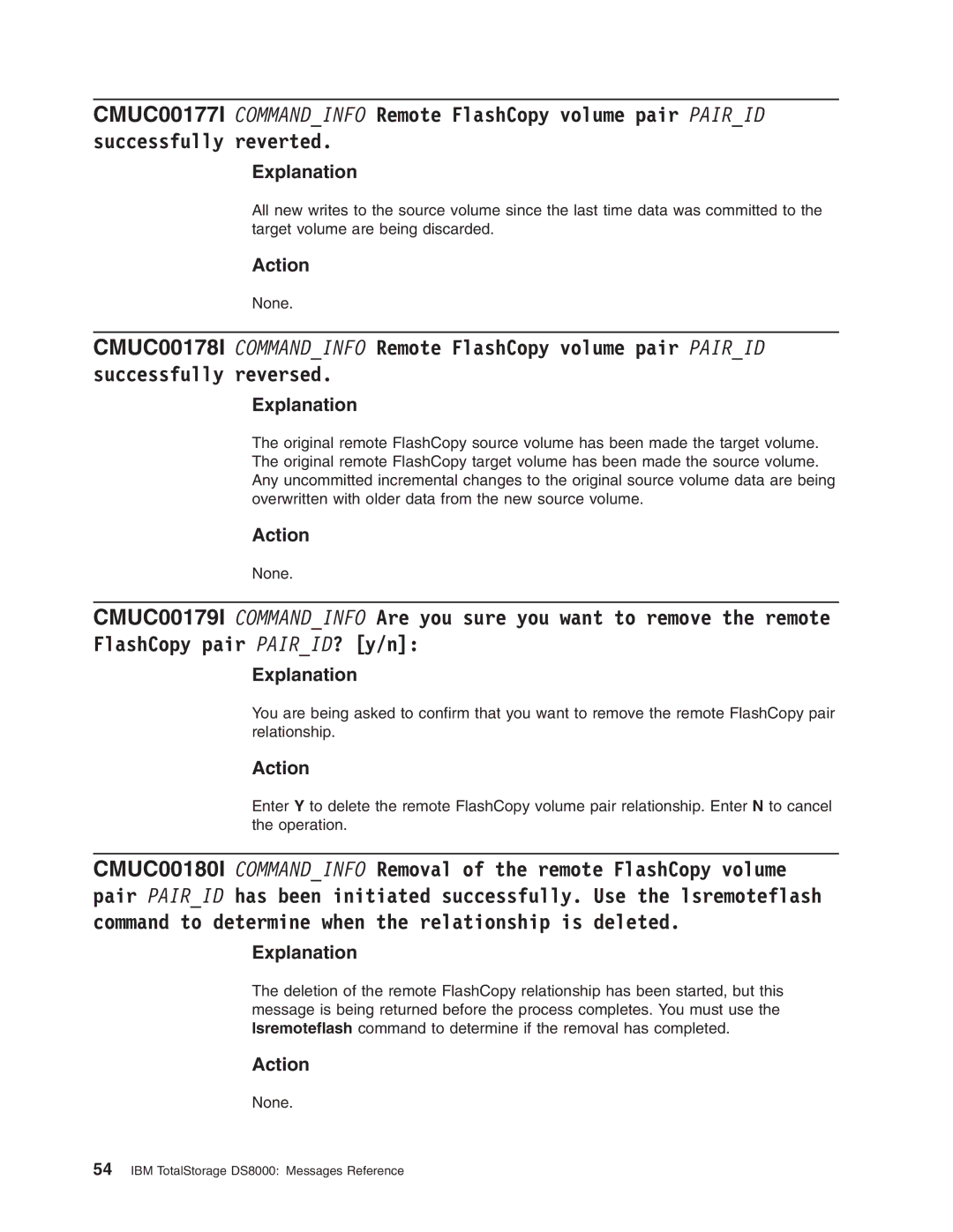 IBM DS8000 manual Explanation 