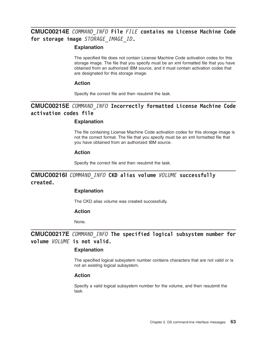 IBM DS8000 manual Specify the correct file and then resubmit the task 