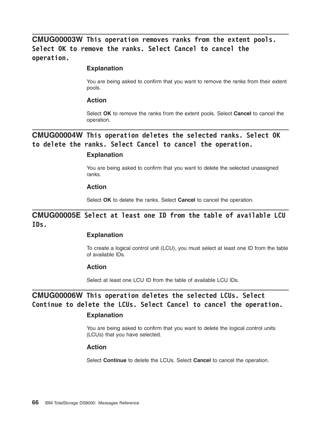 IBM DS8000 manual Explanation 