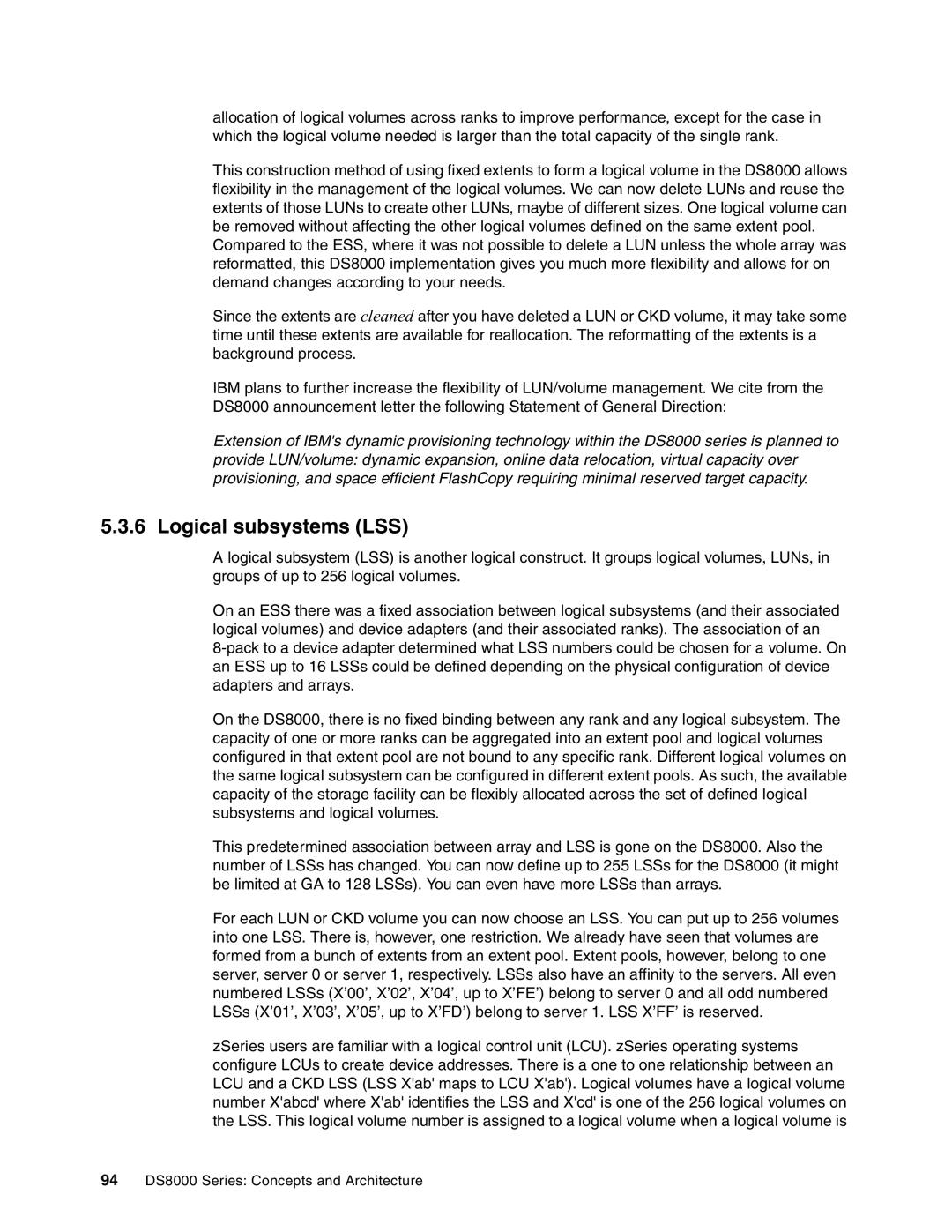 IBM DS8000 manual Logical subsystems LSS 