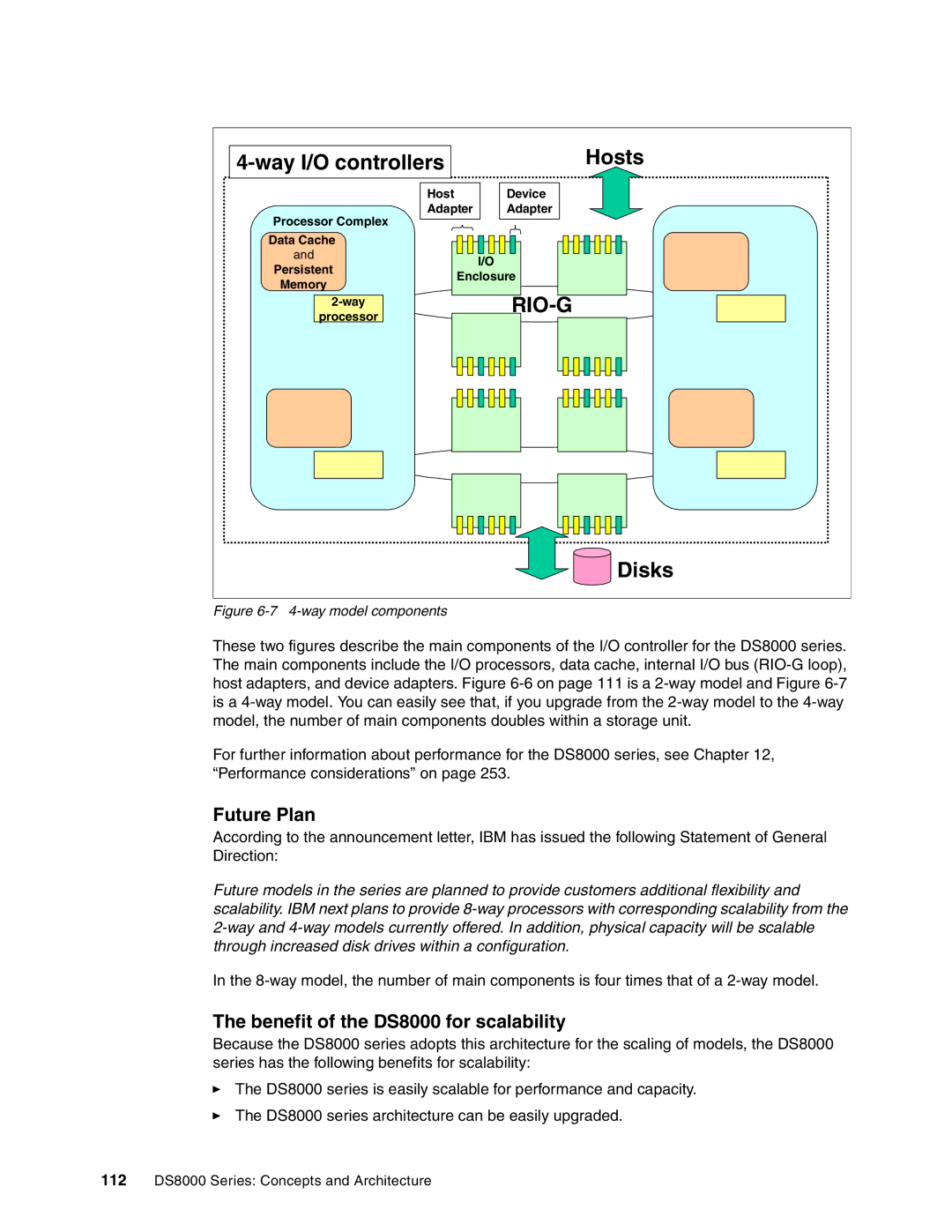 IBM manual Rio-G, Benefit of the DS8000 for scalability 