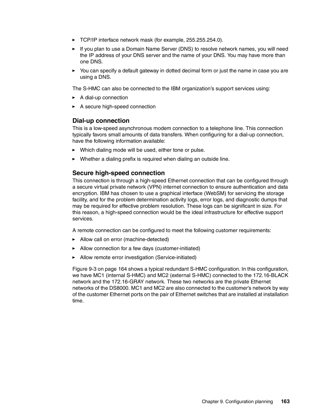 IBM DS8000 manual Dial-up connection, Secure high-speed connection, 163 